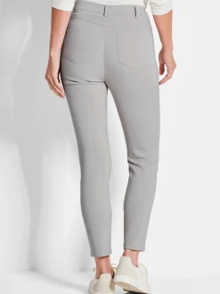 Goldner Damen Stretchhosen in grau