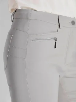 Goldner Damen Stretchhosen in grau