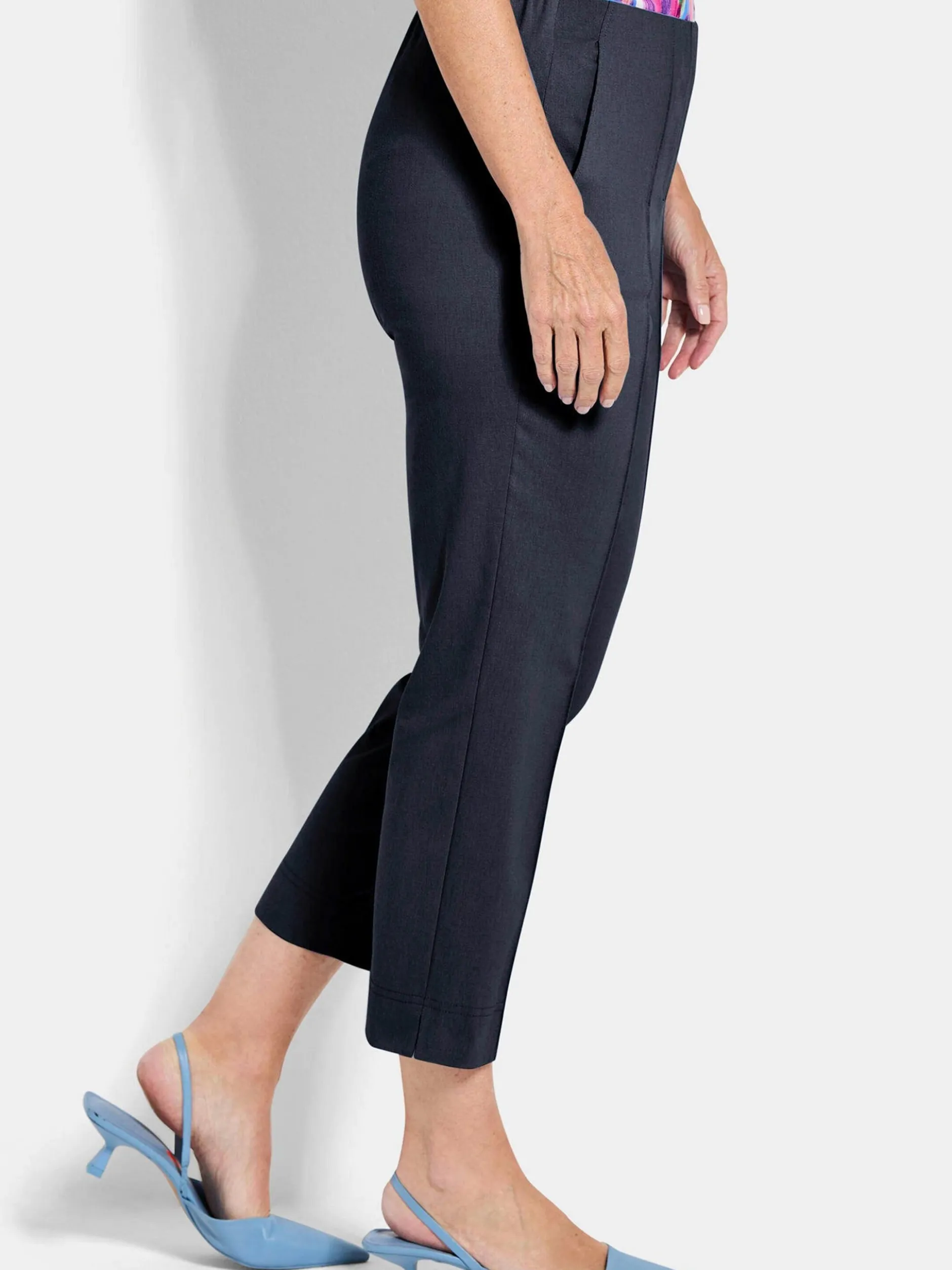 Goldner Damen Stretchhosen in marine