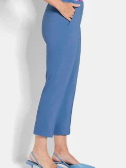 Goldner Damen Stretchhosen - Kurzgröße in blau