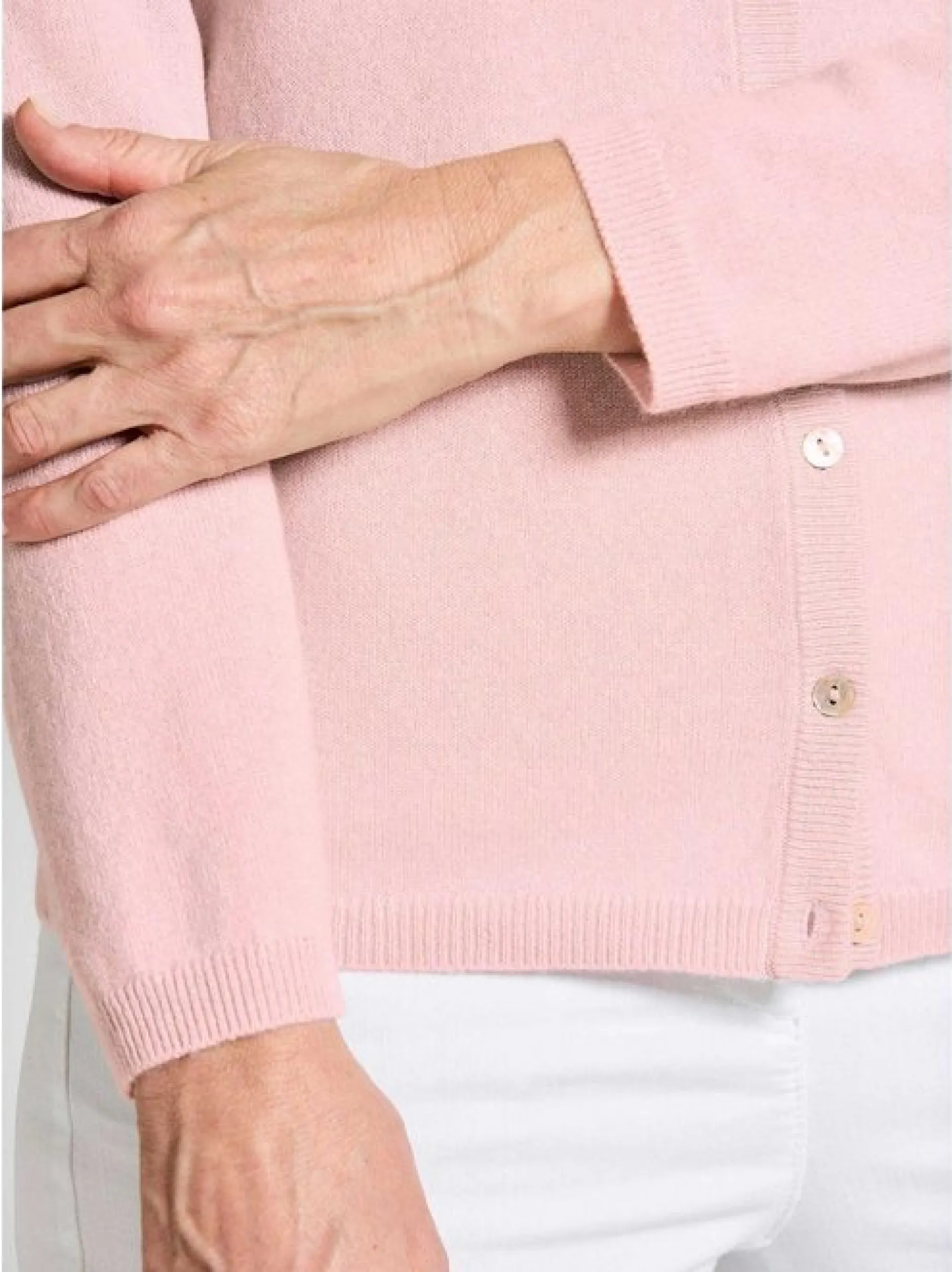 Goldner Damen Strickjacken in rosa - Ärmel: langarm