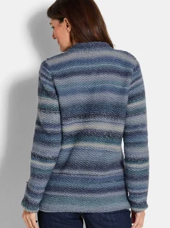 Goldner Damen Strickjacken - Kurzgröße in blau