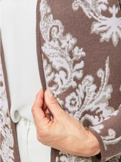 Goldner Damen Strickjacken - Kurzgröße in braun