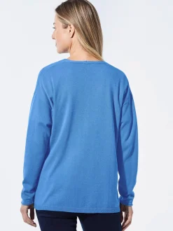Goldner Damen Strickjacken - Kurzgröße in blau