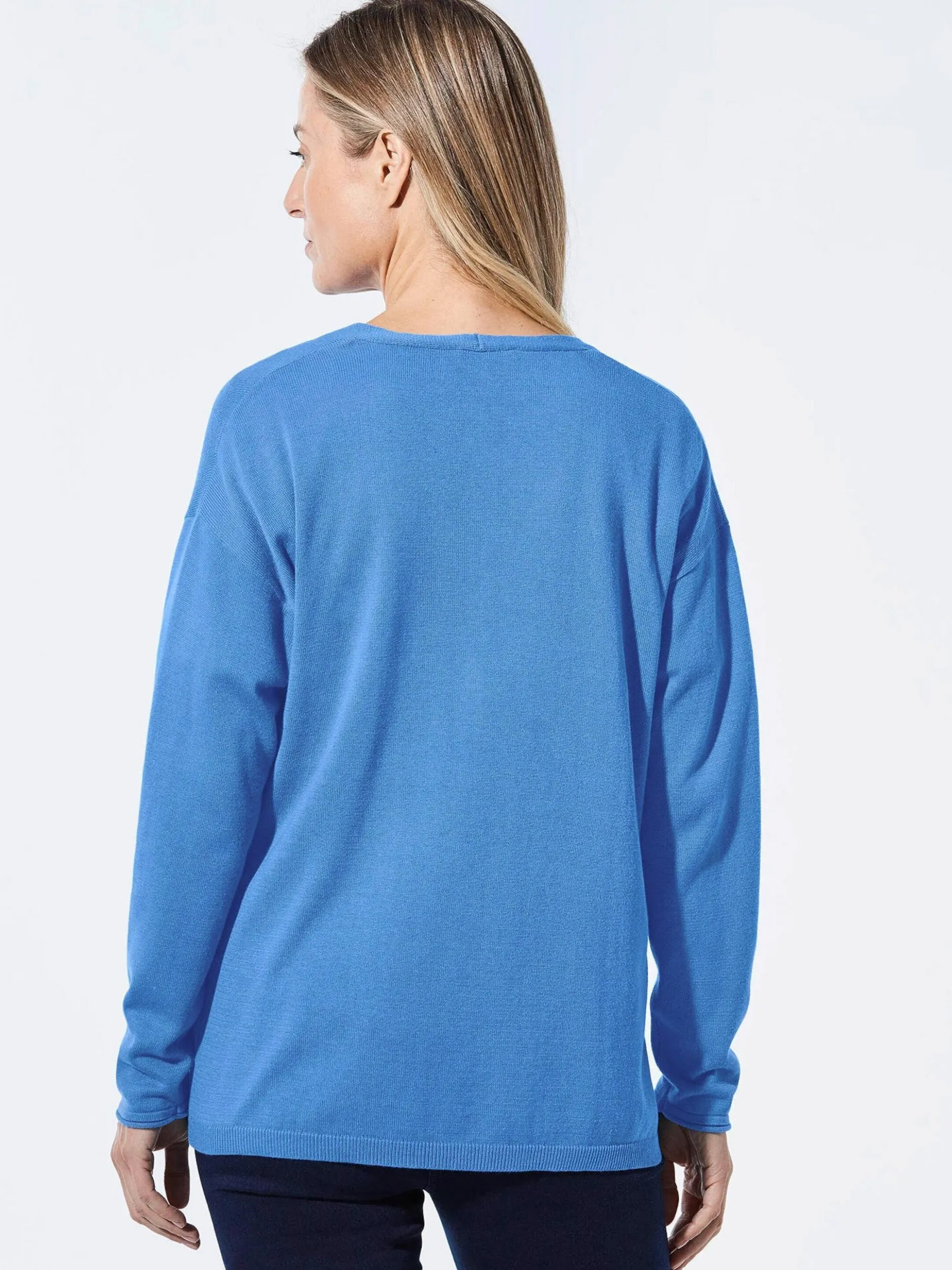 Goldner Damen Strickjacken - Kurzgröße in blau