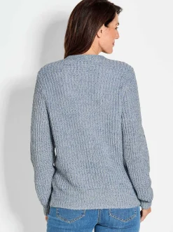 Goldner Damen Strickjacken - Kurzgröße in marine