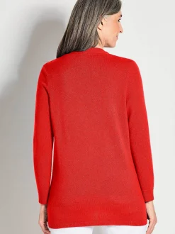Goldner Damen Strickjacken - Kurzgröße in orange