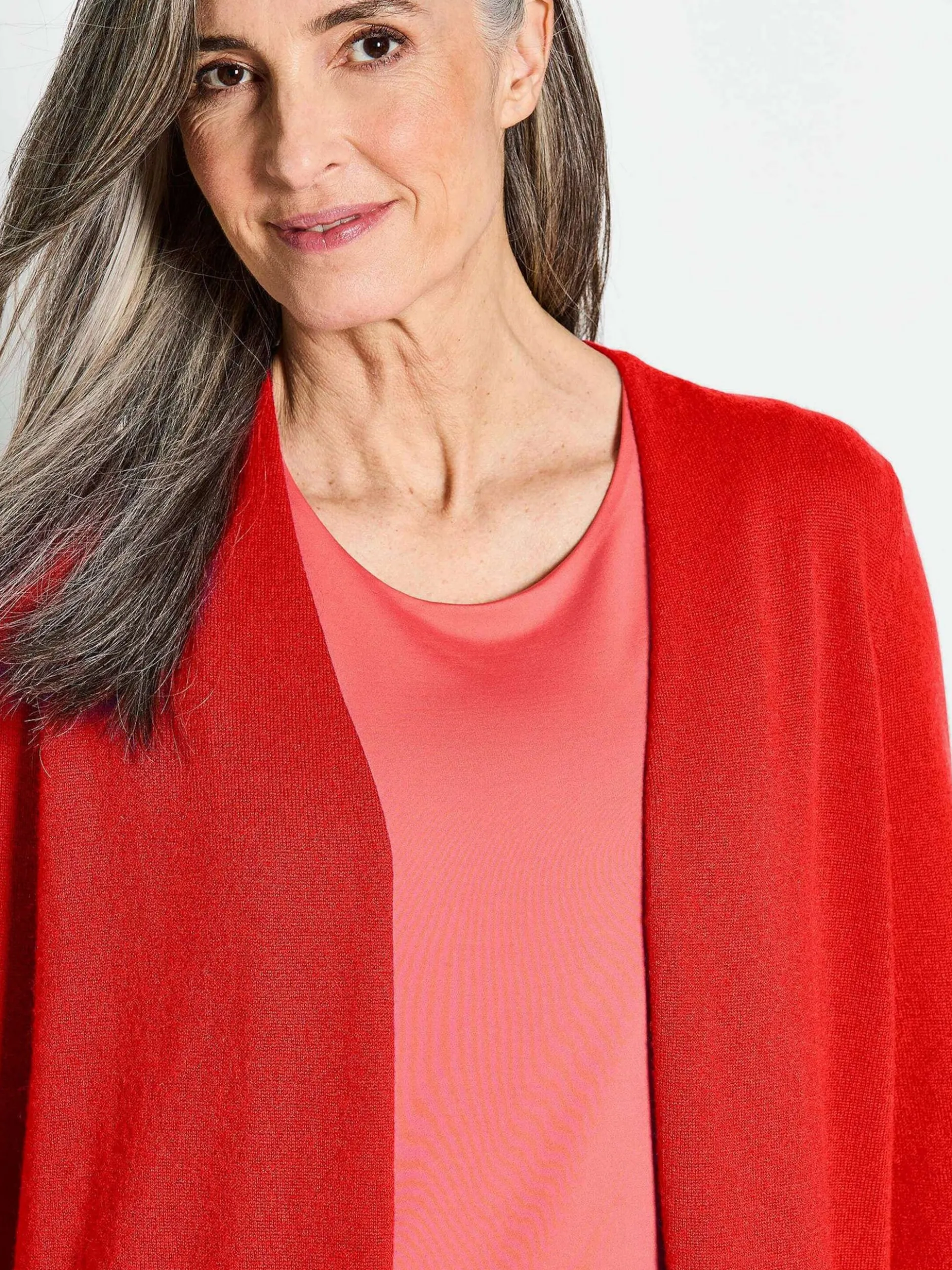 Goldner Damen Strickjacken - Kurzgröße in orange