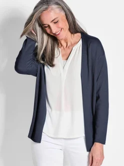 Goldner Damen Strickjacken - Kurzgröße in marine