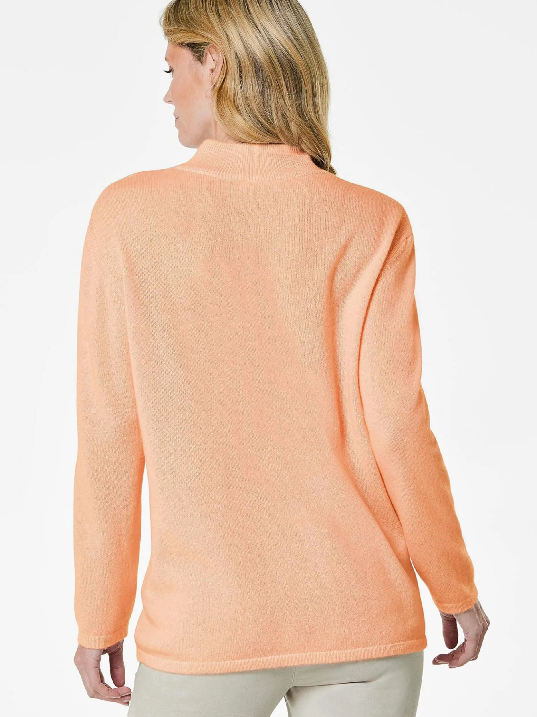 Goldner Damen Strickpullover in orange - Ärmel: langarm
