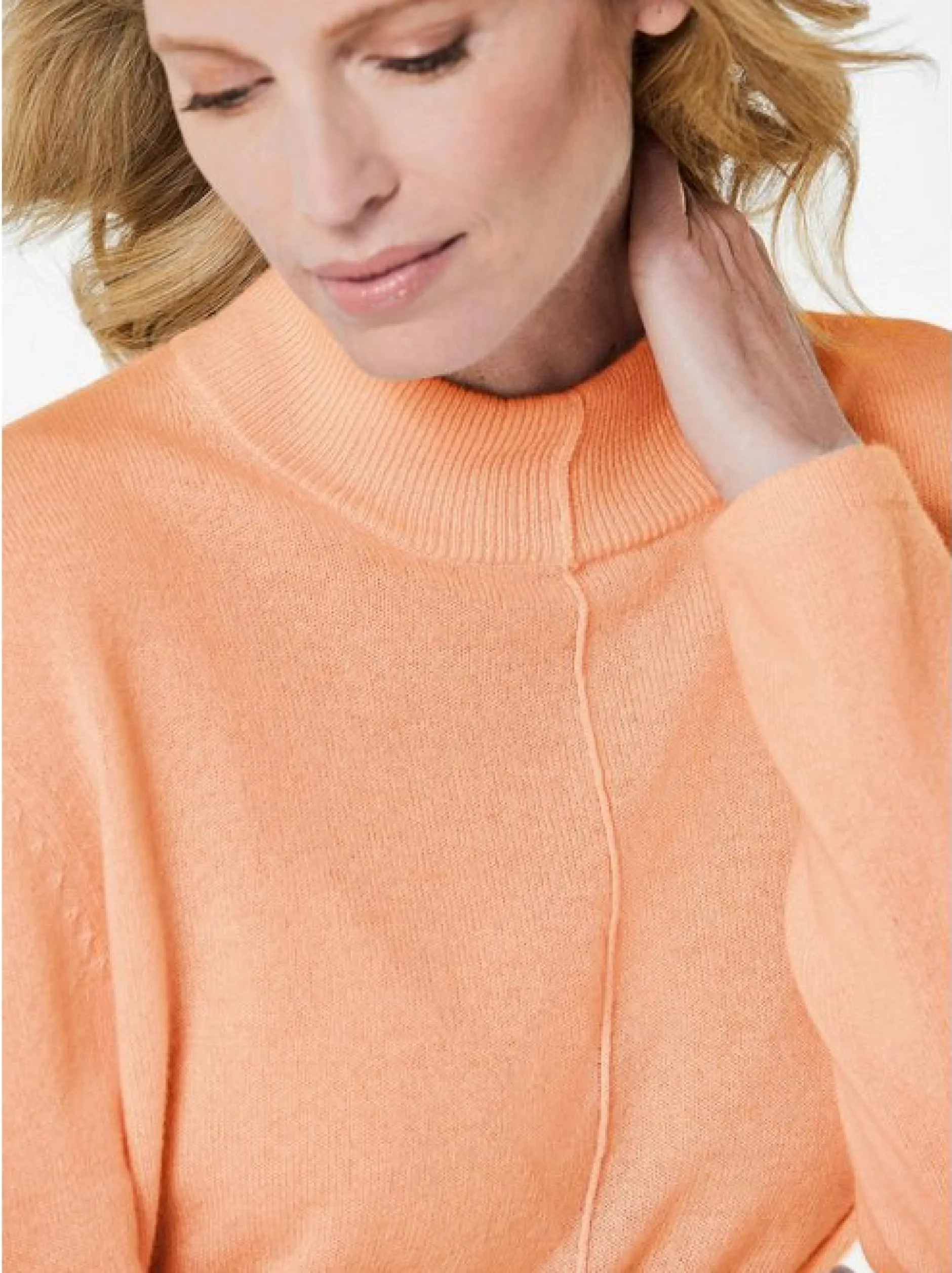 Goldner Damen Strickpullover in orange - Ärmel: langarm
