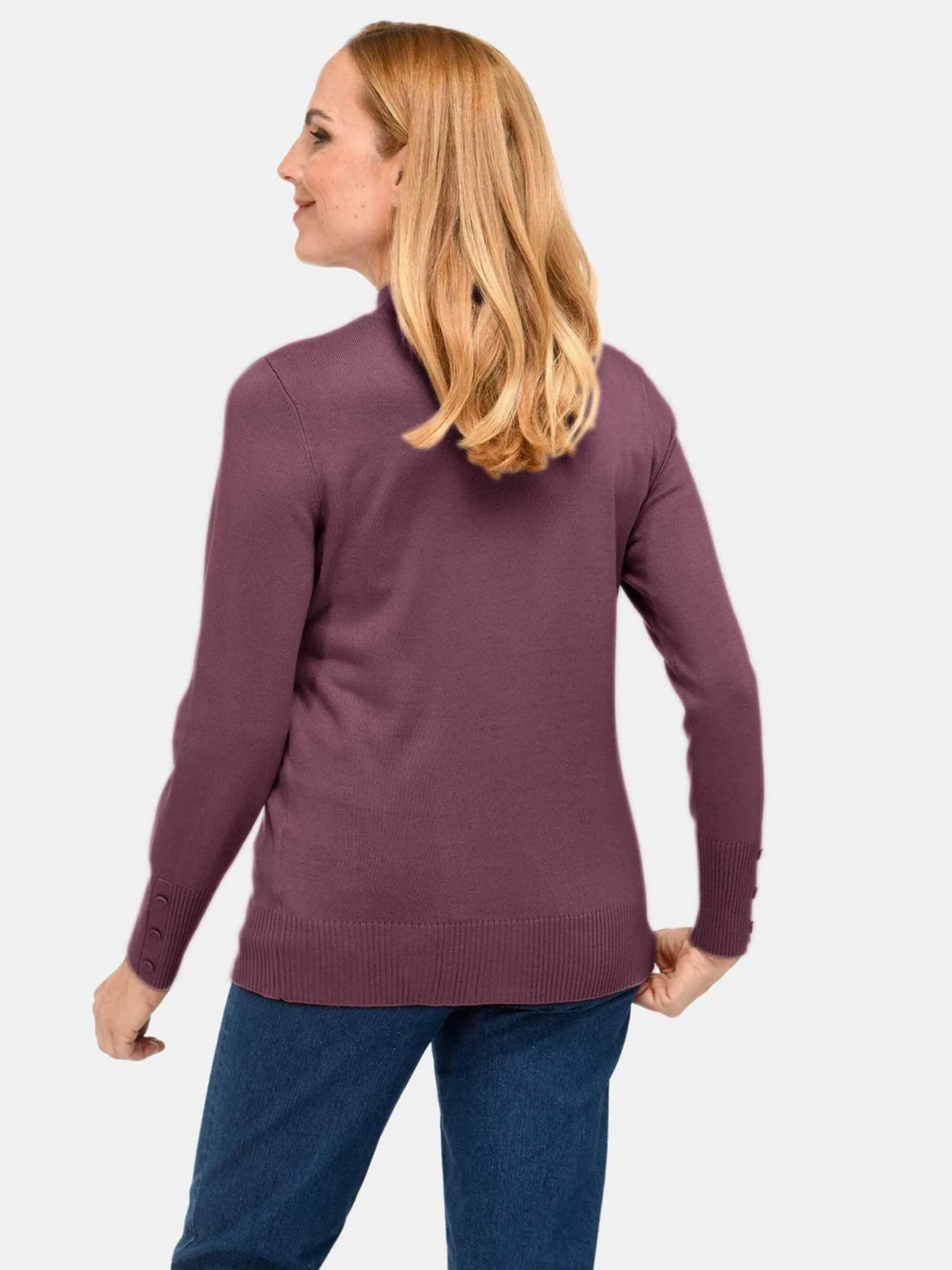 Goldner Damen Strickpullover in bordeaux