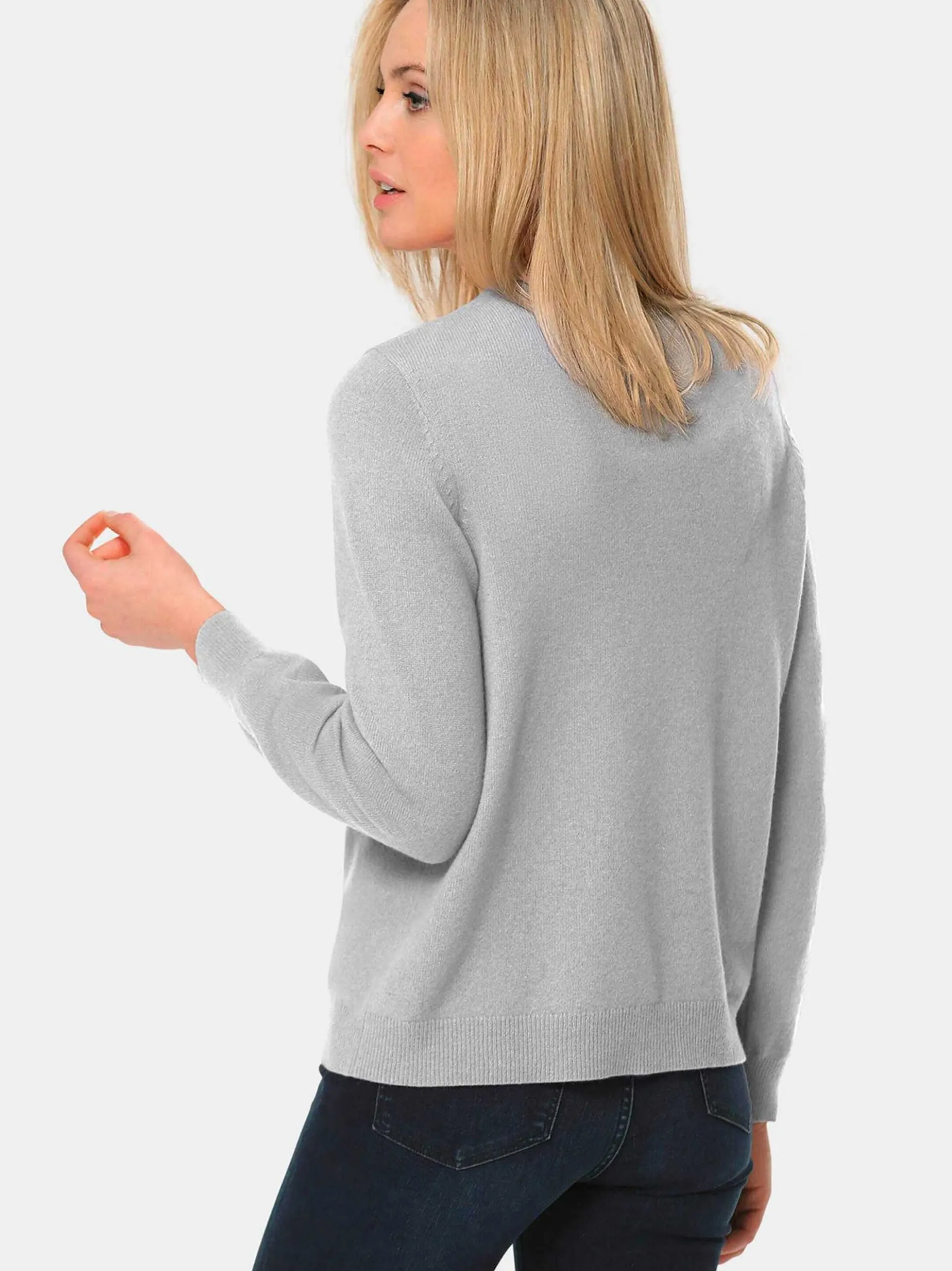 Goldner Damen Strickpullover - Kurzgröße in melange