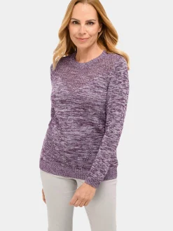 Goldner Damen Strickpullover in flieder - Ärmel: langarm