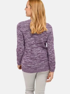 Goldner Damen Strickpullover in flieder - Ärmel: langarm