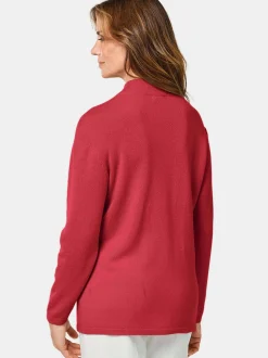 Goldner Damen Strickpullover in koralle - Ärmel: langarm
