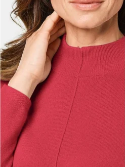 Goldner Damen Strickpullover in koralle - Ärmel: langarm