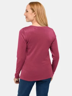 Goldner Damen Strickpullover in pink - Ärmel: langarm