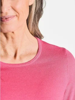 Goldner Damen Strickpullover in pink - Ärmel: Halbarm