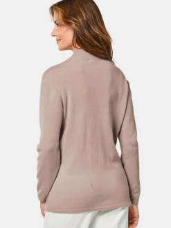 Goldner Damen Strickpullover in sand - Ärmel: langarm