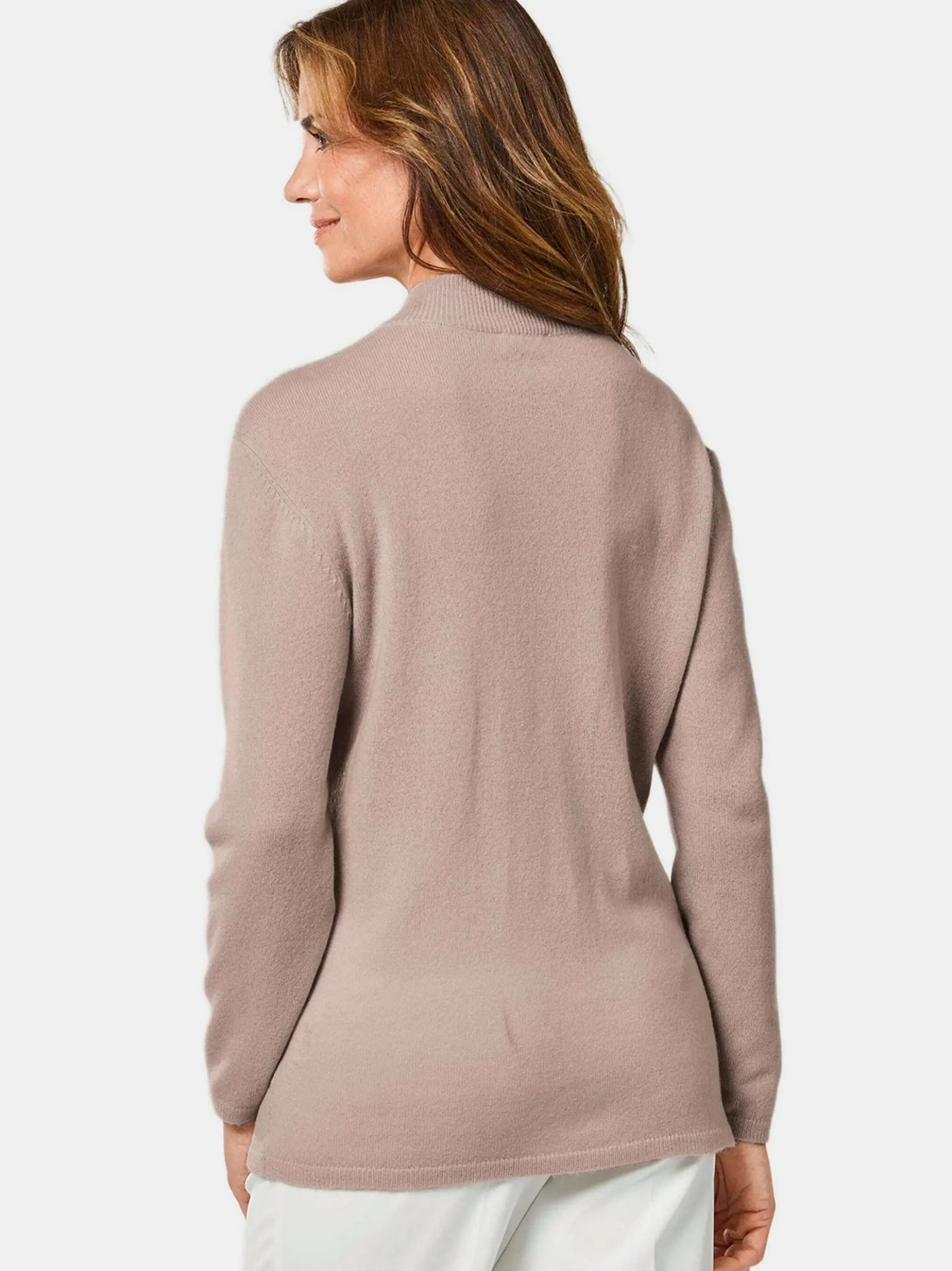 Goldner Damen Strickpullover in sand - Ärmel: langarm