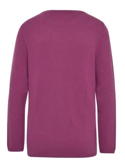 Goldner Damen Strickpullover in lila - Ärmel: langarm