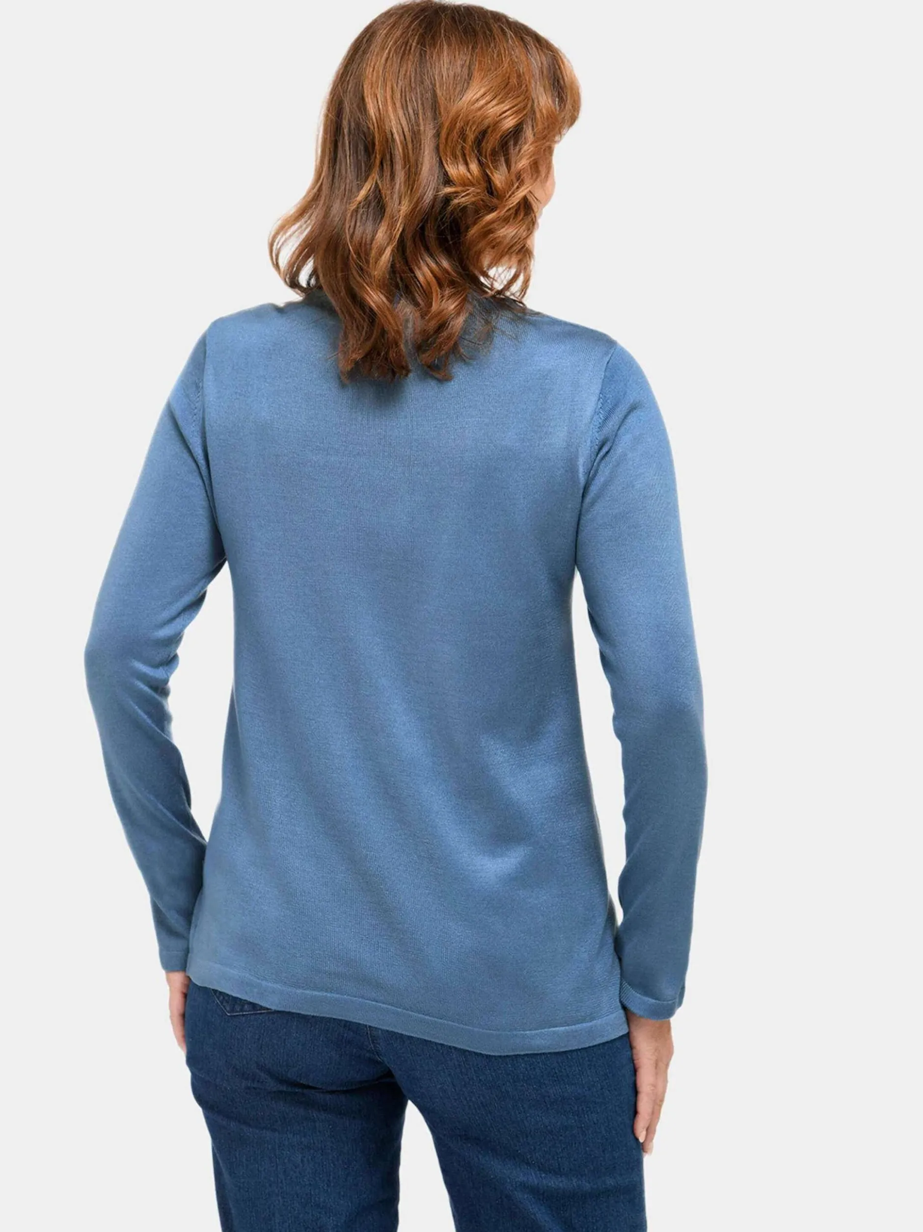 Goldner Damen Strickpullover in blau - Ärmel: langarm