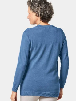 Goldner Damen Strick-Sets - Kurzgröße in blau