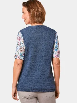 Goldner Damen Strickwesten in blau - Ärmel: ohne Arm
