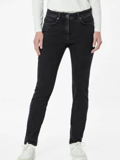 Goldner Damen Thermohosen in schwarz