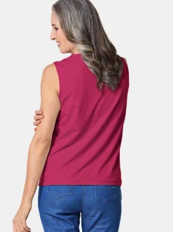 Goldner Damen Tops in pink - Ausschnitt: Rundhals