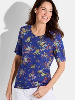 Goldner Damen T-Shirt in koralle - Ausschnitt: Rundhals