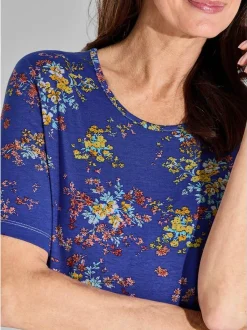 Goldner Damen T-Shirt in koralle - Ausschnitt: Rundhals