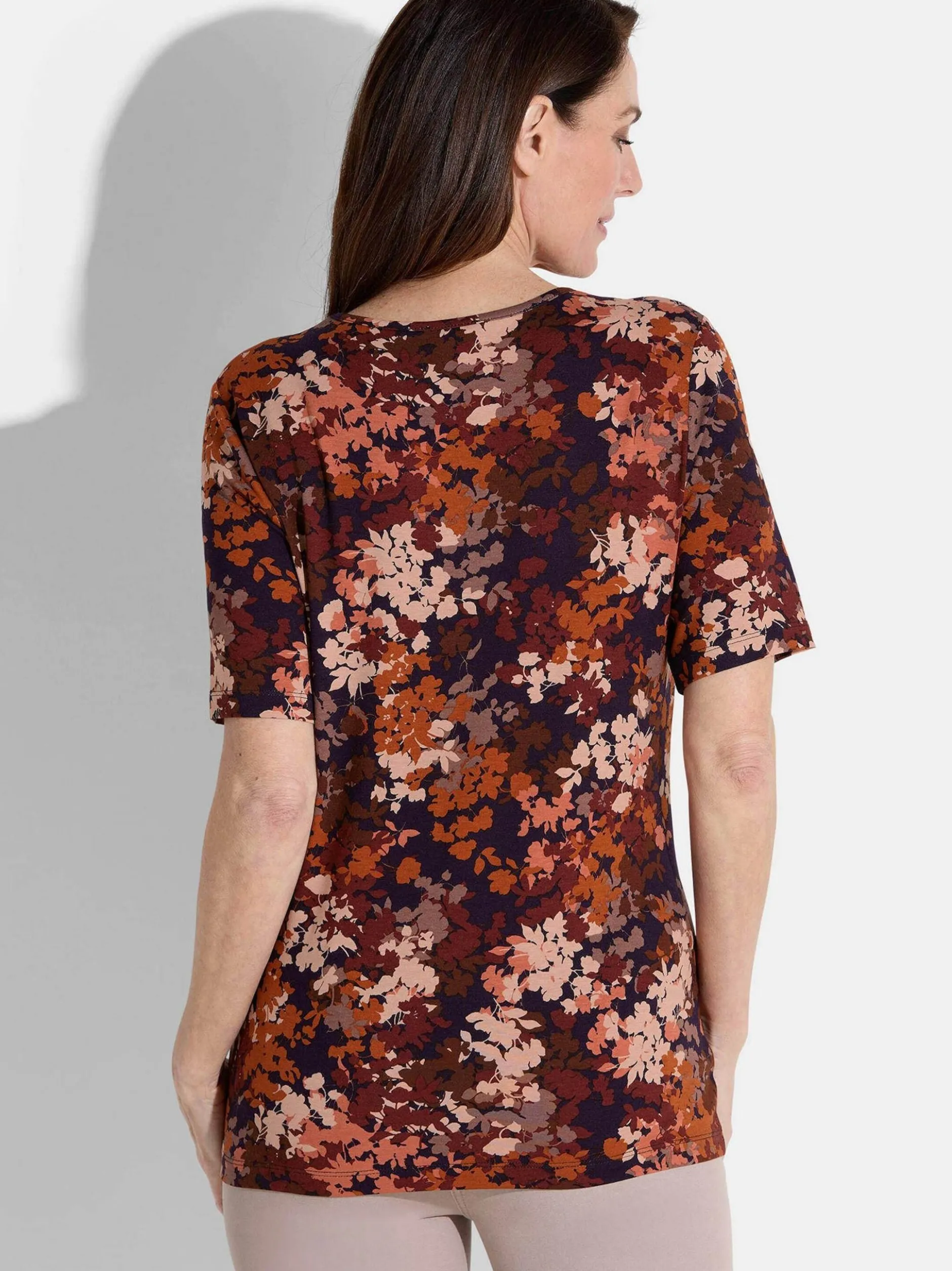 Goldner Damen T-Shirt in marine - Ausschnitt: Rundhals