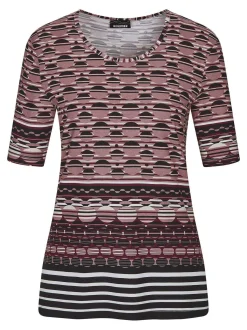 Goldner Damen T-Shirt in schwarz - Ausschnitt: Rundhals