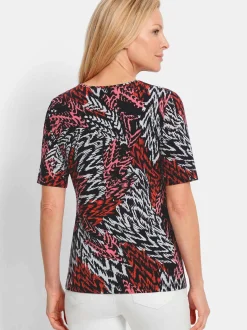 Goldner Damen T-Shirt - Kurzgröße in schwarz