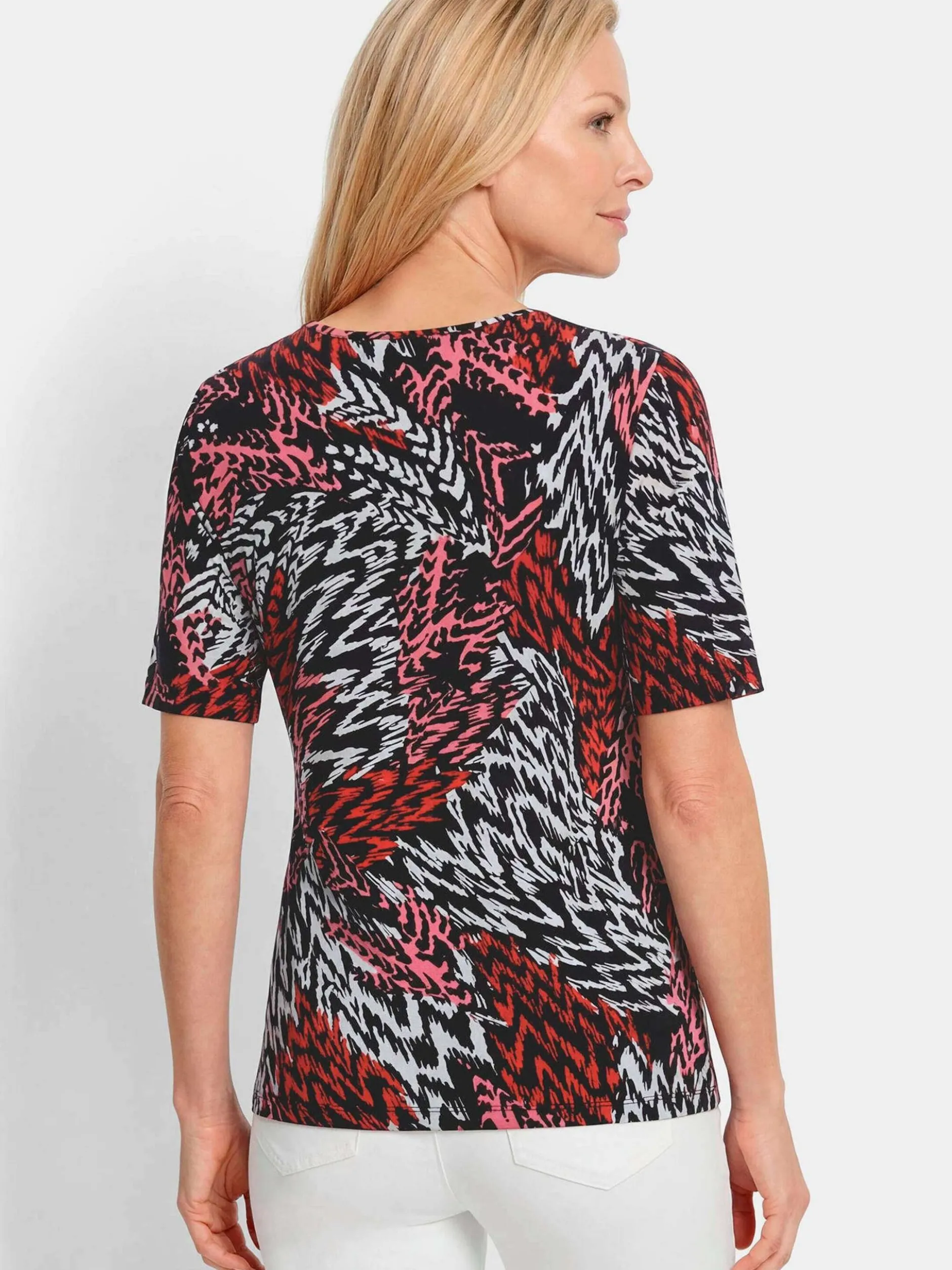Goldner Damen T-Shirt - Kurzgröße in schwarz