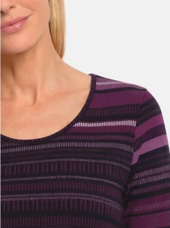 Goldner Damen T-Shirt - Kurzgröße in lila