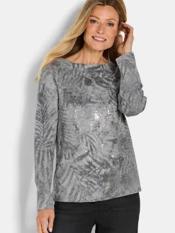 Goldner Damen T-Shirt - Kurzgröße in grau