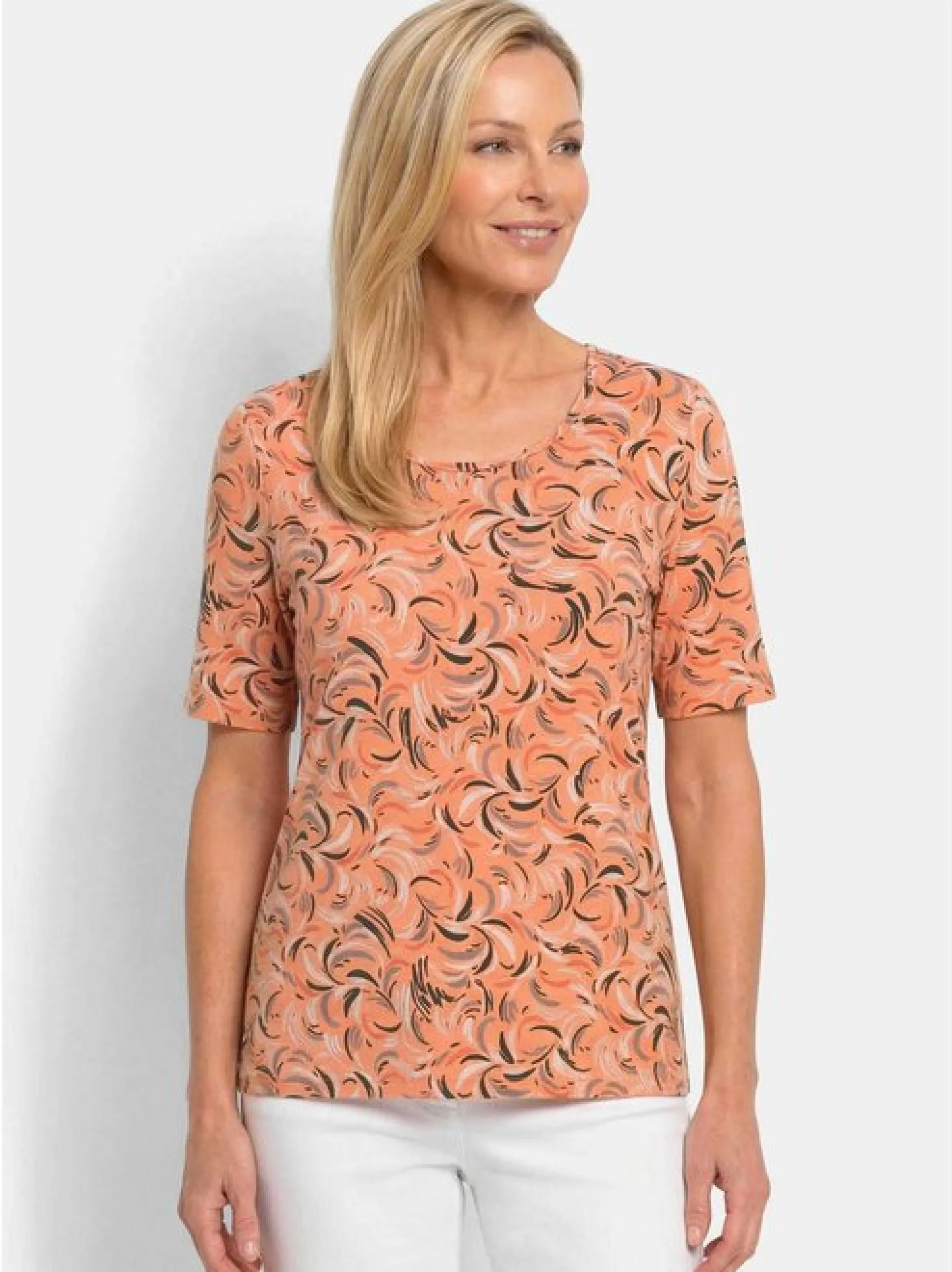 Goldner Damen T-Shirt - Kurzgröße in mehrfarbig