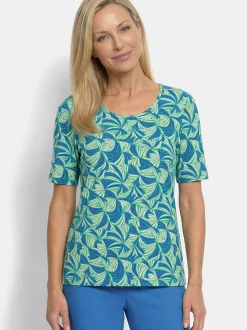 Goldner Damen T-Shirt - Kurzgröße in grün