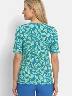 Goldner Damen T-Shirt - Kurzgröße in grün