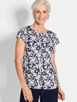Goldner Damen T-Shirts in marine - Ausschnitt: U-Boot