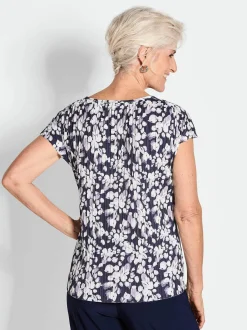Goldner Damen T-Shirts in marine - Ausschnitt: U-Boot