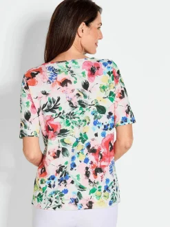Goldner Damen T-Shirts in mehrfarbig - Ärmel: Halbarm