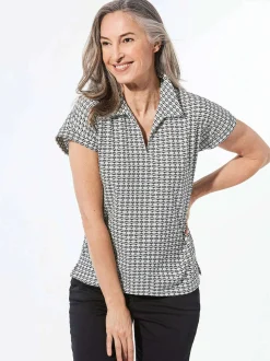 Goldner Damen T-Shirts in schwarz - Ärmel: ohne Arm