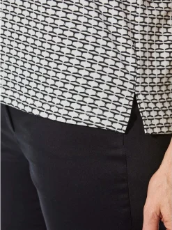 Goldner Damen T-Shirts in schwarz - Ärmel: ohne Arm