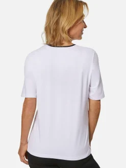 Goldner Damen T-Shirts - Kurzgröße in weiß