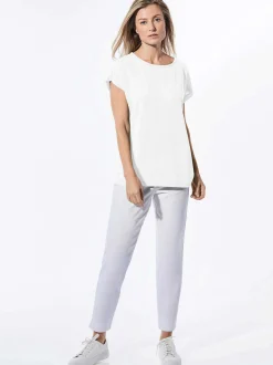 Goldner Damen T-Shirts - Kurzgröße in weiß