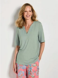 Goldner Damen T-Shirts - Kurzgröße in grün